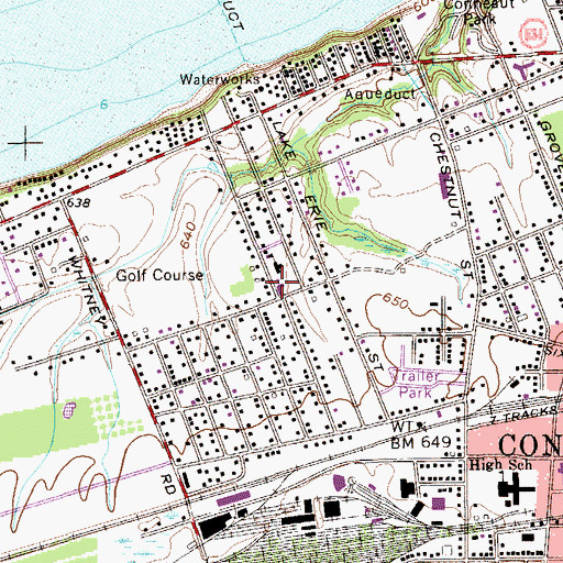 Topographic Map of Lakeview United Methodist Church, OH