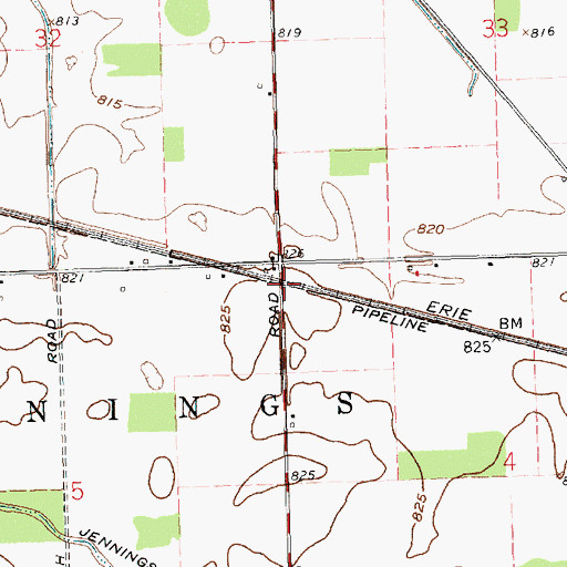 Topographic Map of Converse Station, OH