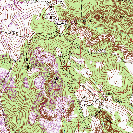 Topographic Map of Sunshine Park, OH