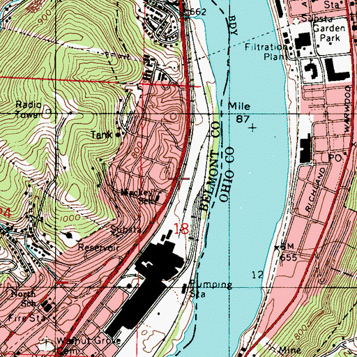Topographic Map of Terminal Junction, OH