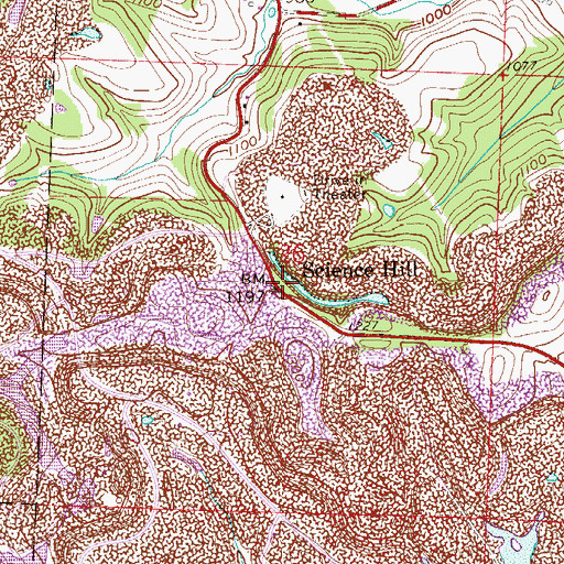 Topographic Map of Science Hill, OH