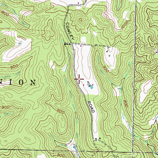 Topographic Map of Brush Creek State Forest, OH
