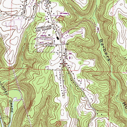 Topographic Map of Stuart Manor, OH