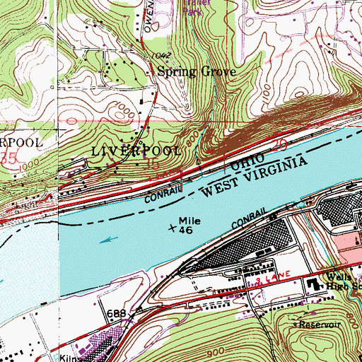 Topographic Map of Walkers, OH