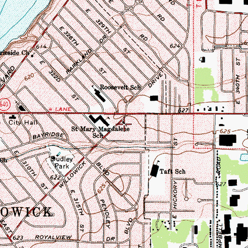 Topographic Map of Bethel Lutheran Church, OH
