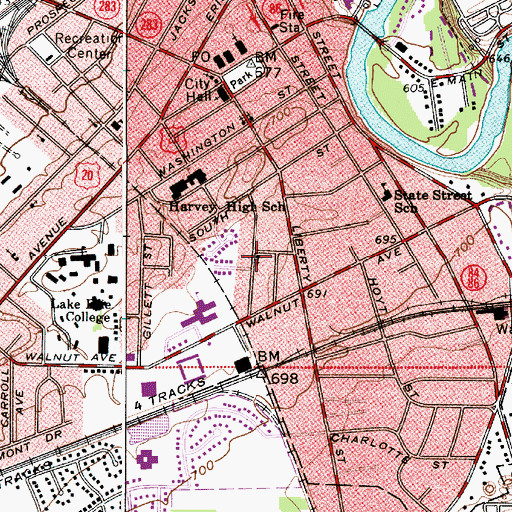 Topographic Map of Church of the Word, OH
