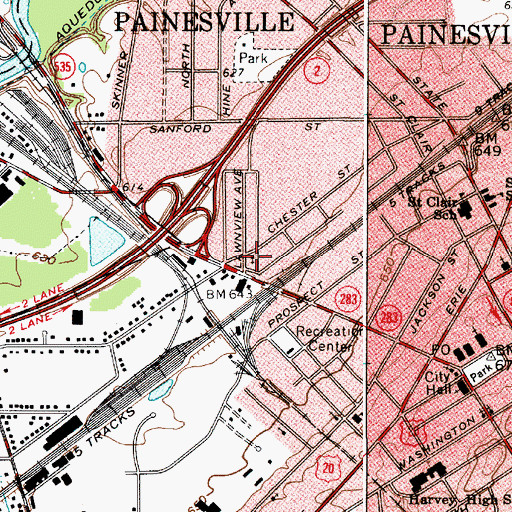 Topographic Map of Mount Olive Baptist Church, OH
