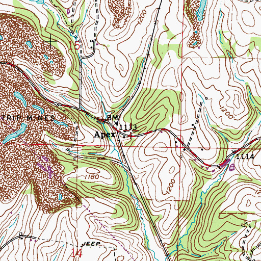 Topographic Map of Apex, OH
