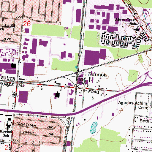 Topographic Map of Bannon, OH