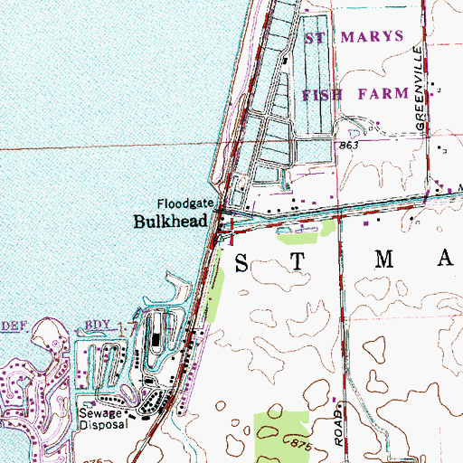 Topographic Map of Bulkhead, OH