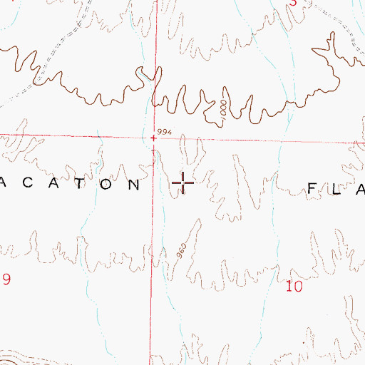 Topographic Map of Sacaton Flats, AZ