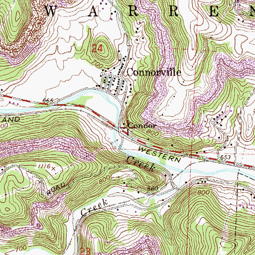 Topographic Map of Connor, OH