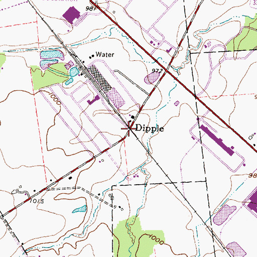 Topographic Map of Dipple, OH