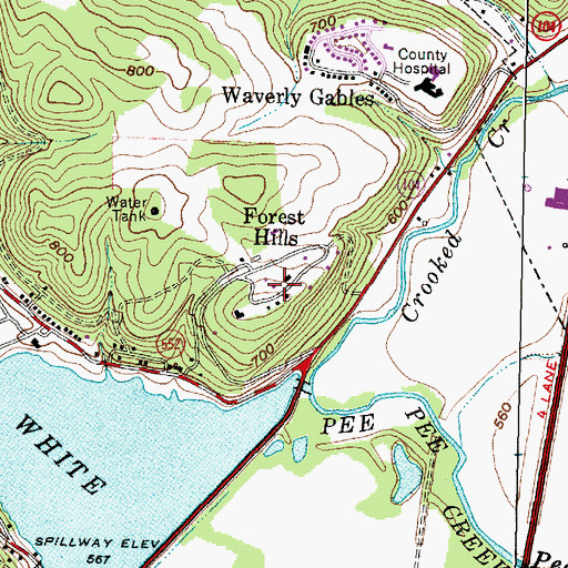 Topographic Map of Forest Hills, OH