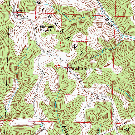 Topographic Map of Graham, OH