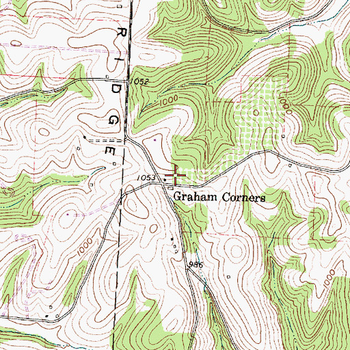 Topographic Map of Graham Corners, OH