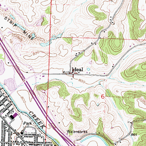 Topographic Map of Ideal, OH