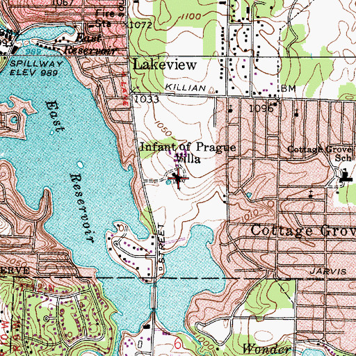 Topographic Map of Infant of Prague Villa, OH