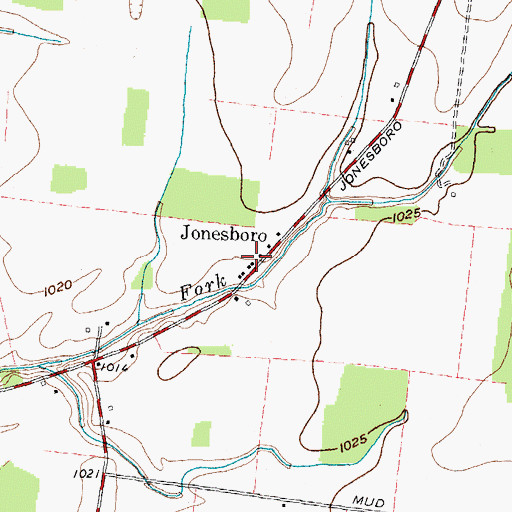 Topographic Map of Jonesboro, OH