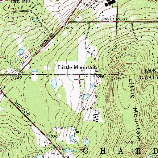 Topographic Map of Little Mountain, OH