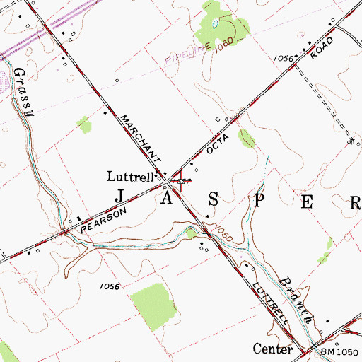 Topographic Map of Luttrell, OH