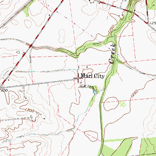 Topographic Map of Marl City, OH