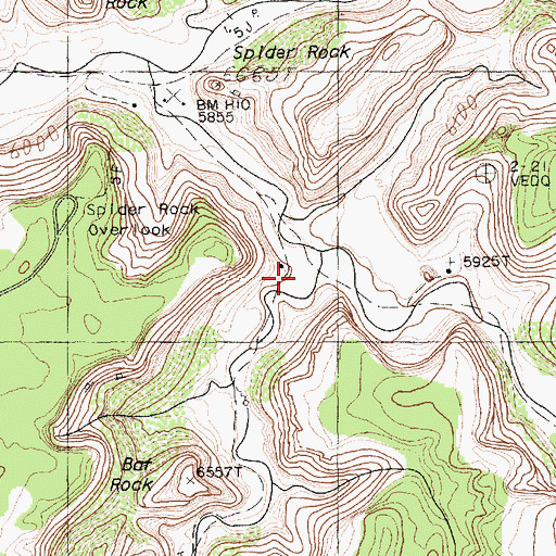 Topographic Map of Bat Canyon, AZ