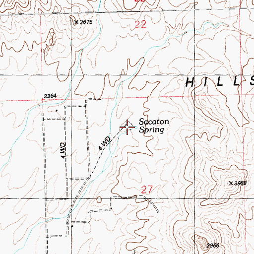 Topographic Map of Sacaton Spring, AZ