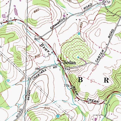 Topographic Map of Sedan, OH