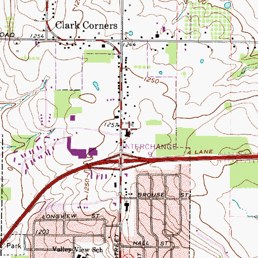 Topographic Map of First Assembly of God Church, OH