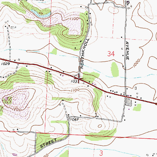 Topographic Map of Plainsburg (historical), OH