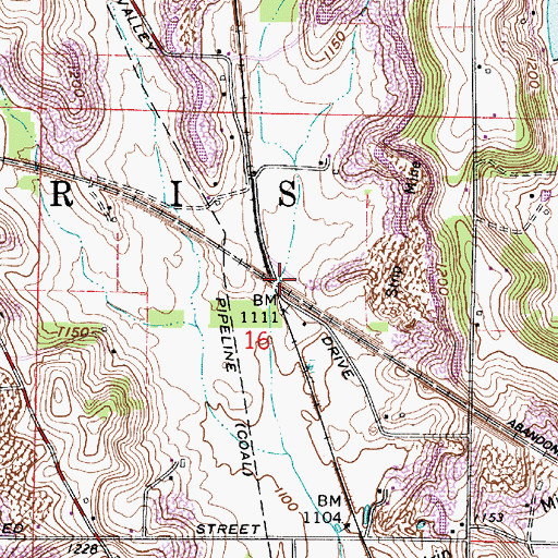 Topographic Map of Pleasant Valley (historical), OH