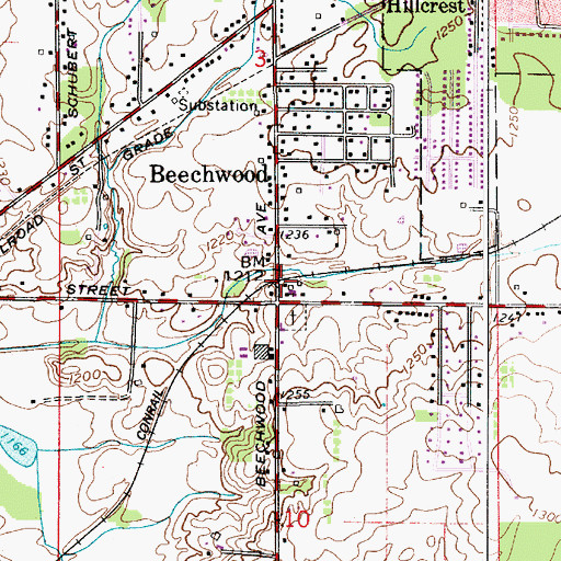 Topographic Map of Shaffers (historical), OH