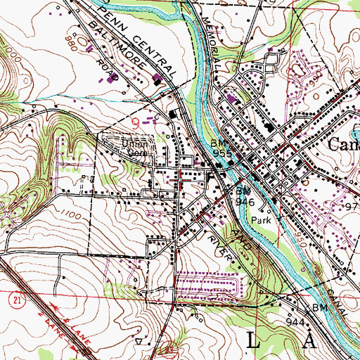 Topographic Map of West Fulton, OH