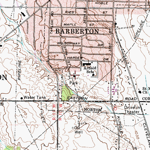 Topographic Map of Covenant Baptist Church, OH