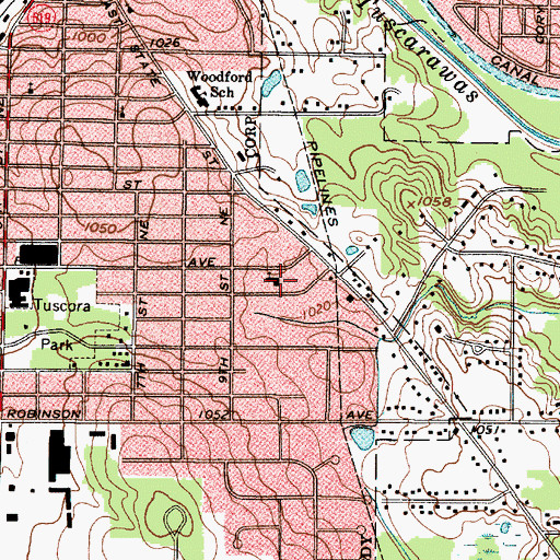 Topographic Map of Faith Baptist Church, OH