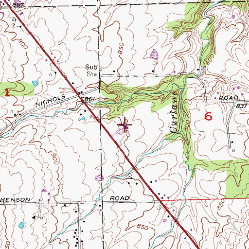 Topographic Map of Maude Marshall Elementary School, OH