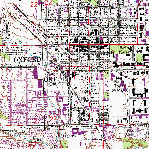 Topographic Map of Stewart Elementary School (historical), OH