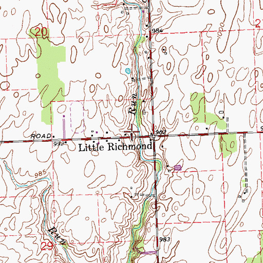 Topographic Map of Olivet United Brethren in Christ Church, OH