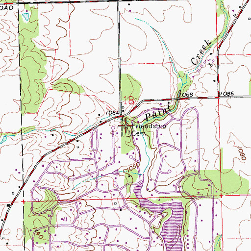 Topographic Map of Friendship Church (historical), OH