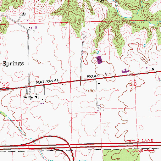 Topographic Map of Belfast (historical), OH