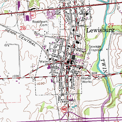 Topographic Map of Calvary United Methodist Church, OH