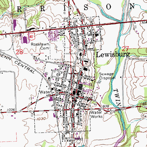 Topographic Map of First United Church of Christ, OH