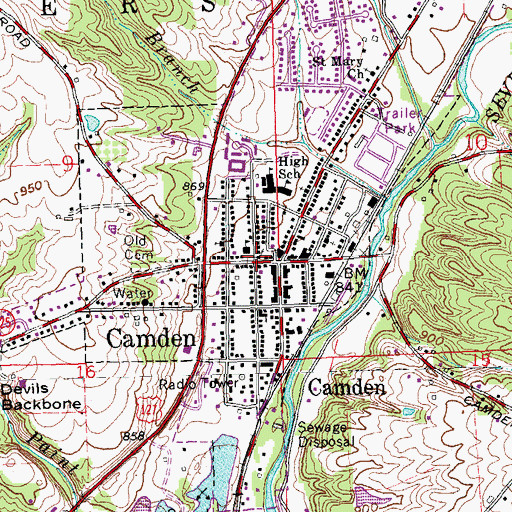 Topographic Map of Grace Brethren Church, OH