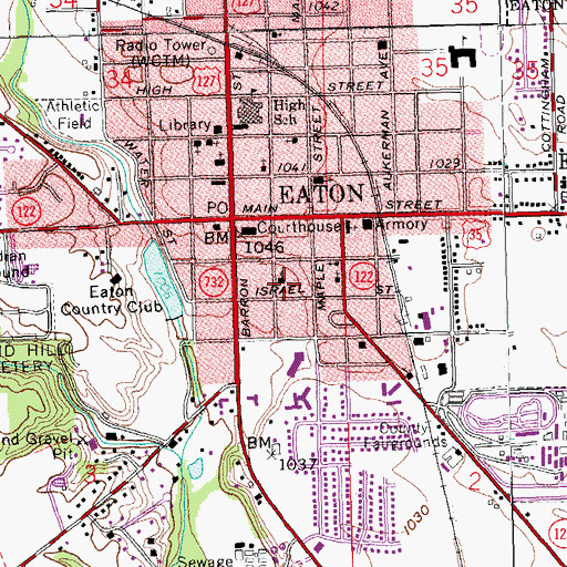 Topographic Map of Evangel Assembly of God Church, OH