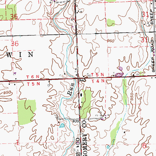 Topographic Map of County Line, OH