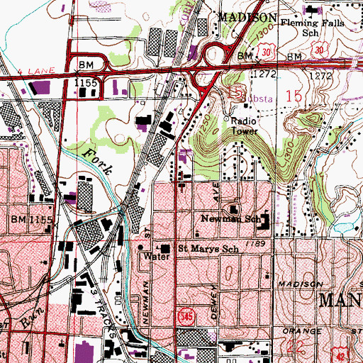Topographic Map of Pilgrim Rest Missionary Baptist Church, OH