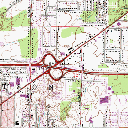 Topographic Map of Saint Timothy Lutheran Church, OH