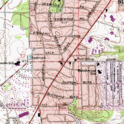Topographic Map of Holy Trinity Lutheran Church, OH