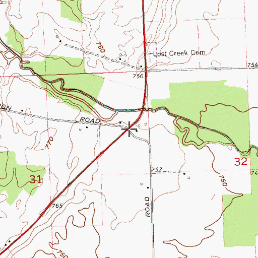 Topographic Map of Wilseyville (historical), OH